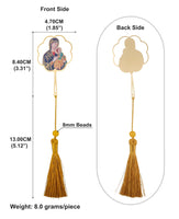 Christian Holy Family Bookmarks Hollow Copper Jesus Christ The Teacher Tassel Bookmark Accessories for Reader Birthday Gift