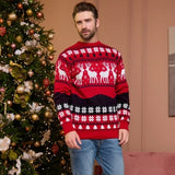 2025 New Year's Clothes Women Men Jumpers Family Matching Sweaters Soft Christmas Knitted Pullover Warm Thick Knitwear Xmas Look
