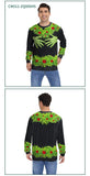 Men Women Xmas Sweatshirt 3D Christmas Wine Glass Bell The Gingerbread Man Print Ugly Christmas Sweater Holiday Party Jumper Top