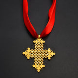 Anniyo Ethiopian Traditional Ethnic Big Cross Jewelry Pendant DIY Rope Eritrea African Afar Israel Saudi Arab Ornaments #331306