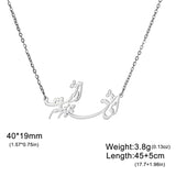 LIKGREAT Persian Farsi Poem Pendant Necklace Hollw Vintage Stainless Steel Jewelry Gifts For Women Men