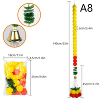 1Pc Indian Style Marigold Flower Garland With Flowers For Day Of The Dead Diwali Home DIY Craft Party Halloween Party Decor