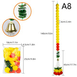 1Pc Indian Style Marigold Flower Garland With Flowers For Day Of The Dead Diwali Home DIY Craft Party Halloween Party Decor