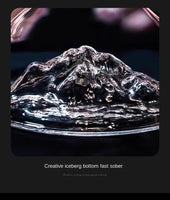 Lead-Free Crystal Wine Decanter  Iceberg Design Aerator Optional Wooden Stopper Home Bar Accessory Barware and homemade items