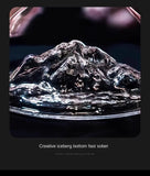 Lead-Free Crystal Wine Decanter  Iceberg Design Aerator Optional Wooden Stopper Home Bar Accessory Barware and homemade items