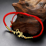 Lucktune OM Symbol Bracelets for Women Men Stainless Steel Women Hand Bracelet Unalome Lotus Buddhism Jewelry Friend Lucky Gift
