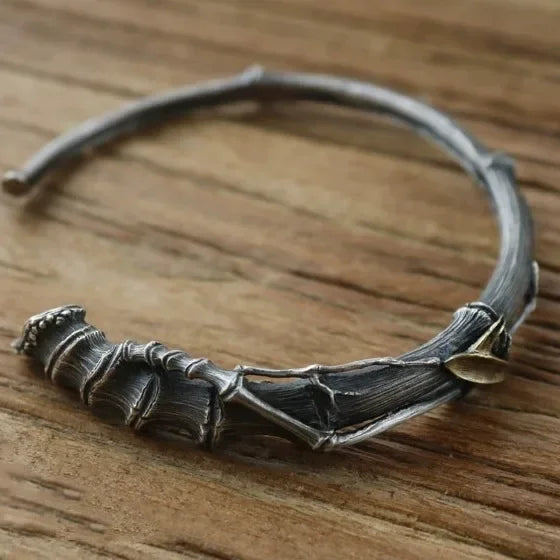 Handmade Bamboo Node Open Bracelet Vintage Worn Handmade Jewelry Bracelets Bold Ethnic Style Bracelet New Hot Sale Of The Season