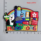 Hong Kong Refrigerator Magnets Tourism wood PVC Resin Fridge magnet Decoration Victoria Harbour Convention and Exhibition Centre