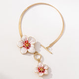 European and American punk style metal alloy fashionable color enamel glaze flower anklets, beach travel vacation jewelry