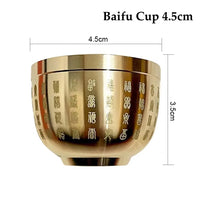 Durable Pure Brass Cornucopia Wealth Attracting Small Mini Baifu Rice Cylinder 4.5-7cm Baifu Jar Cup Home Decoration Accessories