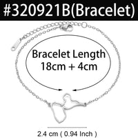 Anniyo 18CM + 4CM France Guadeloupe Map Bracelet for Women Stainless Steel Jewelry Foot-Chain #320921