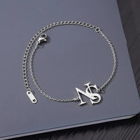 Fashion 2-letter Cross Stainless Steel Chain Ankle Anklets Golden Waterproof Jewelry Beach Vacation Accessories Birthday Gifts