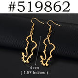 Anniyo New Arrivals Mayotte Big Earrings for Women Girls France Jewelry Stainless Steel Metal Hyperbole Ornaments #520162