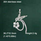 EUEAVAN 5pcs Phoenix Stainless Steel Pendant Fire Bird Hummingbird Charms Lucky Necklace Earrings Jewelry Making Supplies DIY