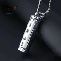Vintage Ethnic Style Sterling Silver Simple Fashion Shurangama Mantra Buddha's Hand Wu Box Pendant Mascot Exquisite Holiday Gift