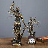9.5X5X19cm Creative Retro Round Bottom Justice Balance Goddess Pendant Statue Lawyer Decoration Home Desktop Decoration