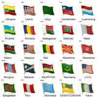 Country Flag Badge Flag Brooch National Flag Lapel Pin International Travel Pins Collections