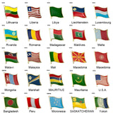 Country Flag Badge Flag Brooch National Flag Lapel Pin International Travel Pins Collections