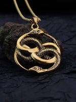 European and American style personalized fashion animal snake pendant gear skull domineering men's stainless steel jewelry