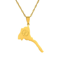 Eritrea Map Pendant Necklace Must-Have For Eritrean Jewelry Lovers Suitable For All Ages Necklaces