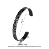 European and American Minimalist Concave Point Bracelet Men Women's Retro Versatile Stainless Steel Couple Opening Trend Bangle