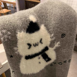 American cute cartoon bear hooded sweater female autumn and winter Christmas atmosphere relaxed lazy soft waxy sweater top.