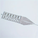 Fashion Long Tassel Rhinestone Bracelet Hand Jewelry for Women Bridal Crystal Bracelets Wedding Jewellery