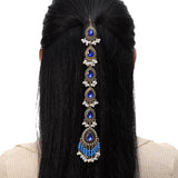 Vintage Hair Accessories For Women Crystal Simulated Pearl Beads Tassel Head Chain Ethnic Handmade Women's Hair Accesories