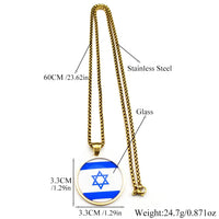 New fashionable Israeli Time gemstone round pendant necklace, versatile and personalized collarbone festival accessory for both
