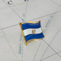 Salvador National Flag Lapel Pins Crystal Epoxy Metal Enamel Badge Paint Brooch Souvenir Suit  Personality  Commemorative Gifts