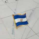 Salvador National Flag Lapel Pins Crystal Epoxy Metal Enamel Badge Paint Brooch Souvenir Suit  Personality  Commemorative Gifts