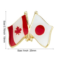 Flag Laple Pin Badge Brooch Canada friendship Ethiopia Ireland Brazil Pakistan Belgium Poland Germany Russia Philippines Finland