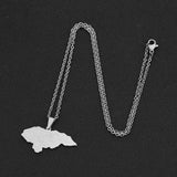 2024 new fashion stainless steel Honduran map with city pendant necklace temperament everything collarbone chain birthday annive