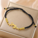 Dawapara Breathe Symbol Bracelet Ohm OM Unalome Symbol Charm Bracelet Stainless Steel Yoga Inspirational Supernatural Jewelry