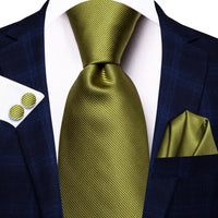 Gift Tie for Men 2023 New Sage Green Plaid Fashion Brand Wedding Party Necktie Handky Cufflinks Wholesale Hi-Tie Designer