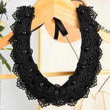 Pearl Beaded Lace Trim Collar Ribbons Women Necklace Wedding Jewelry for Clothes Dress  Beads Crystal Collar Wedding Jewelry