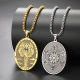 Jeshayuan 1pc Metatron's Cube Necklace Archangel Metatron Necklace Medal Pendant Protection Religious Amulet Jewelry For Men