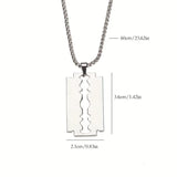 Titanium Steel Personalized Fashion Pendant Necklace Hip-Hop Punk Trend Collarbone Chain Party New Year Christmas Birthday Gift