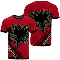 Albania Flag Men's New Summer Short-Sleeved Round Neck Short-Sleeved T-Shirt Breathable Quick-Drying Cool Sports Top