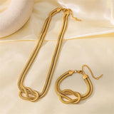 GANPUP 316l Stainless Steel Metal Heavy Thick Chain Necklace Charm Fashion Neck Chain Waterproof Gold Color Jewelry For Women