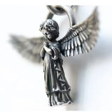 Retro Gothic Mysterious Demon Angel Wings Pendant Necklace Men's Punk Hip Hop Trendy Cool Jewelry Boy Gift