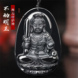 High-Grade Natural A Goods Jade Jade Mocui Zodiac Patron Saint Ink Jade Pendant Ice Kind Jade Pendant Luxury Necklace