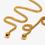 E.B.belle New Creative Multipile Layers Square Pearl Necklace 18K Gold Plated Stainless Steel Women Party Statement Jewerly