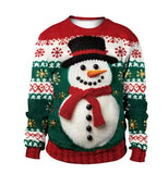 Clothing Wholesale Unisex Men Women 2026 Ugly Christmas Sweater Santa Elf Christmas Funny Fake Hair Sweater Autumn Winter Tops