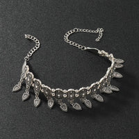New Fashion Ethnic Style Retro Antique Alloy Carved Rhinestone Women's Neck Chain Choker Necklace Indian Jewelry
