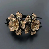 Fashion Acrylic Zircon Flower Hairpin Hair Accessories For Women Retro Elegant Duck Mouth Clip Headwear Ethnic Girl Jewelry Gift