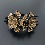 Fashion Acrylic Zircon Flower Hairpin Hair Accessories For Women Retro Elegant Duck Mouth Clip Headwear Ethnic Girl Jewelry Gift