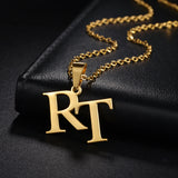 New Romantic Customized Letters Pendant Necklaces for Women Men Stainless Steel Jewelry Personalized Couple Valentine's Day Gift