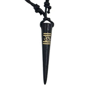 AUM OM Ohm Hindu Buddhist Hinduism Yoga India yak bone Carving Pendant Necklace Amulet Lucky Gift Tribal Fashion Jewelry