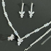 Ladies' necklace, hand jewelry, earrings, rings, wedding jewelry, 5-piece set, wedding jewelry accessories